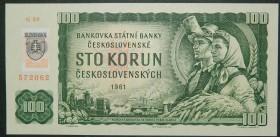 Eslovaquia. 100 korun. 1961. (Pick 17).  Grado: SC-