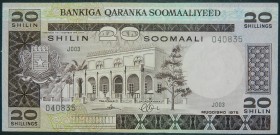 Somalia. 20 shillings. 20 shilin. 1975. (Pick 19).  Grado: EBC
