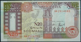 Somalia. 20 shillings. 20 shilin. 1991. (Pick R1).  Grado: SC