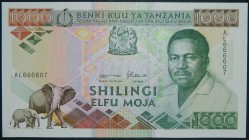 Tanzania. 1000 shilingi. ND (1990). (Pick 22).  Grado: SC