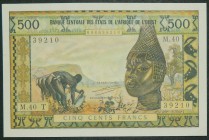 Togo. (Africa del oeste). 500 francs. (Pick 802T i). Doblez. Pliegues.  Grado: EBC
