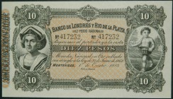 Uruguay. 10 pesos. 1.1.1883. (Pick S242 r).  Grado: SC-