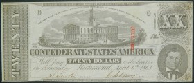 Estados Unidos de América. Confederate States America. 20 dollars. 6.4.1863. 20 dólares. Grado: SC-
