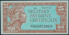 Estados Unidos de América. 25 cents. (MPC#M52). Grado: SC