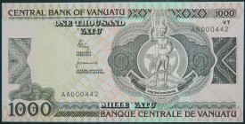 Vanuatu. 1000 vatu. ND (1982). (Pick 3). Número de serie bajo.  Grado: SC