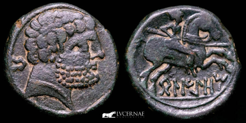 Ancient Hispania - Beligiom. Bronze As (8,84 g, 23 mm). Minted in 20 B.C. Belchi...
