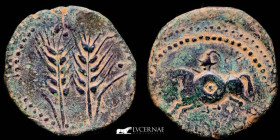 Ituci Bronze As 8.99 g. 24 mm. Tejada la Vieja, Sevilla 150-100 B.C. gVF