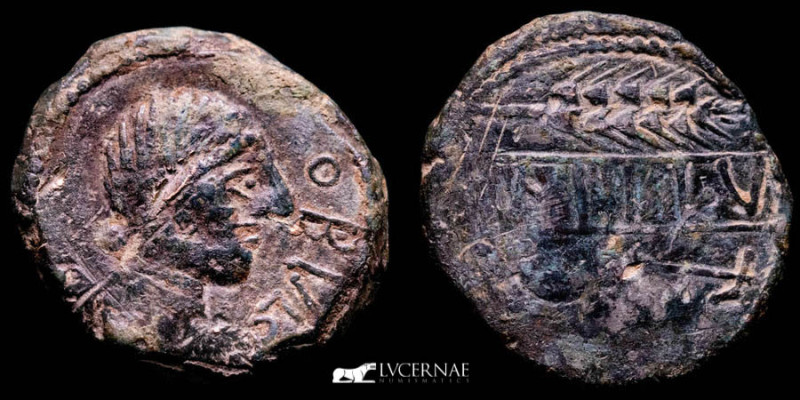 Ancient Hispania. Obulco (Porcuna, Jaen), bronze As (15,15 g. 29 mm.). Minted in...