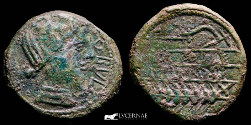 Ancient Hispania. Obulco (Porcuna, Jaen), bronze As (15,26 g., 30 mm.). Minted i...