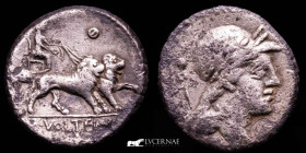 M. Volteius M. f. Silver Denarius 3,50 g. 18 mm. Rome 75 B.C. Good very fine