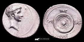 Octavian Silver Denarius 3.80 g., 21 mm. Rome 35-34 B.C. extremely fine