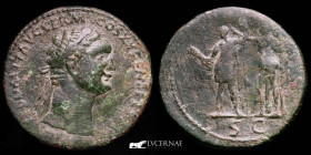 Domitian Bronze Sestertius 19,74 g.,34 mm. Rome 88-89 AD Good very fine