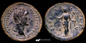 Antoninus Pius Bronze Sestertius 23,25 g., 36 mm. Rome 145-161 A.D. nEF/gVF