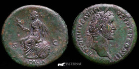 Antoninus Pius 138-161 Bronze Sestertius 24,25 g, 35 mm. Rome 140 AD Near extremely fine