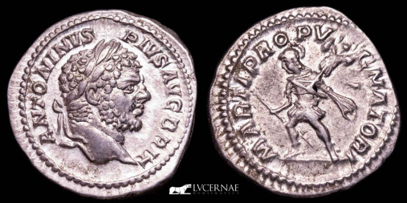 Roman Empire. - Caracalla (AD 198-217). 
Silver denarius. (3.06 g., 20 mm..) Rom...