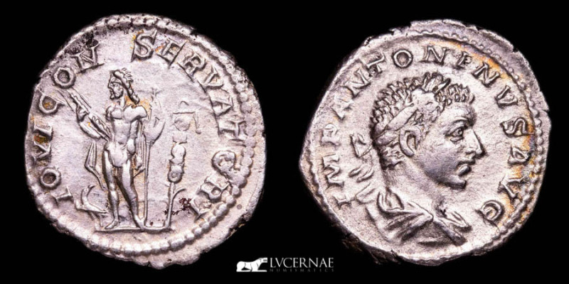 Roman Empire. Elagabalus (AD 218-222). Silver denarius (2,50 g. 21 mm.). Rome, 2...