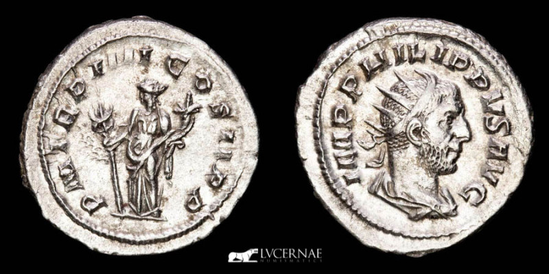 Roman Empire - Philippus I (244-249 AD). AR Antoninianus (4,10 g 23 mm), Antioch...