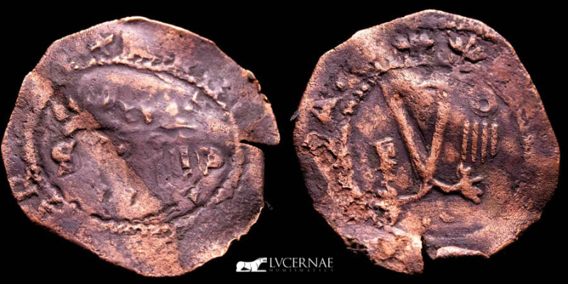 Spain - Carlos and Juana (1504-1555)

Copper IIII (4) maravedís (2,92 g. 27 mm.)...