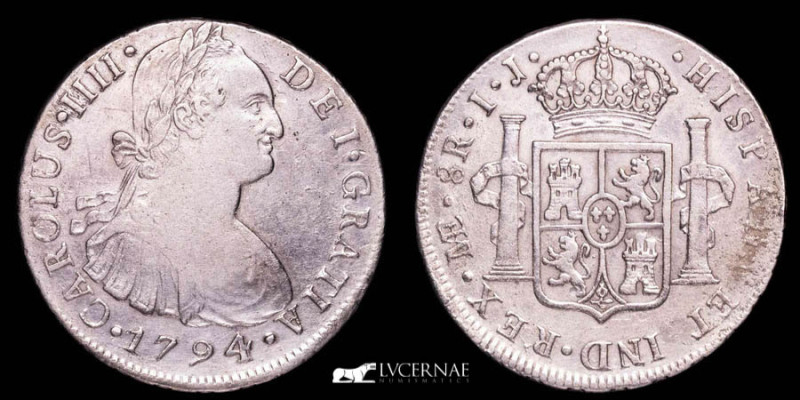 Spain - Carlos IV (1788 - 1808) 8 reales silver coin (26,32 g., 39 mm.), minted ...