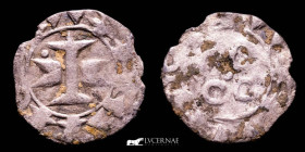 France Medieval Languedoc. Mergueil Silver Denier 1.02 g. 20 mm. Toulouse XII/XIII good fine