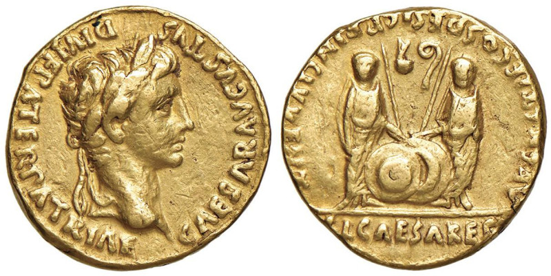 MONETE ROMANE IMPERIALI Augusto (27 a.C.-14 d.C.) Aureo (Lugdunum) Testa laureat...