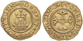 COLLEZIONE A.S. GENOVA Dogi biennali (1528-1797) Quadrupla 1616 sigla I Z - MIR 203/16 AU (g 13,40) RR

Status: SPL