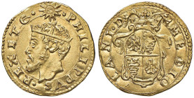 COLLEZIONE A.S. MILANO Filippo II (1556-1598) Scudo d'oro del sole - MIR 304 AU (g 3,28) RR Conservazione eccezionale

Status: qFDC