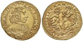 COLLEZIONE A.S. MODENA Francesco I d'Este (1629-1658) Quadrupla sigla G F M - MIR 733/4 AU (g 13,13) Esemplare particolarmente ben conservato e dal me...