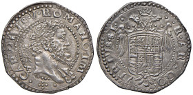 COLLEZIONE A.S. NAPOLI Carlo V (1516-1556) Tarì sigla IBR - Magliocca 46 AG (g 6,27) RR Bellissimo esemplare dal modulo largo e ben centrato

Status...