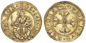 GENOVA Dogi Biennali (1528-1797) Mezza doppia 1670 sigla I S S - MIR manca con questa data AU (g 3,30) RRRRR Nel MIR non è censita la mezza doppia del...