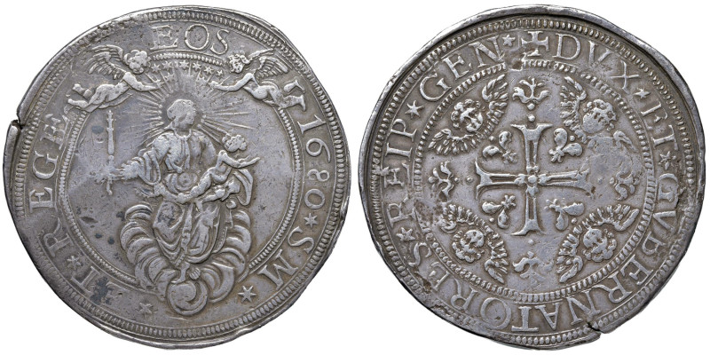 GENOVA Dogi Biennali (1528-1797) 3 Scudi 1680 sigla S M - MIR 288/6 AG (g 115,02...