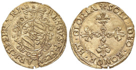 MESSERANO Besso Ferrero Fieschi (1559-1584) Scudo d'oro - MIR 733/1 AU (g 3,29) RRRR Moneta di estrema rarita'. Lieve frattura marginale del tondello,...