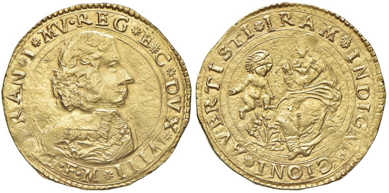 MODENA Francesco I d'Este (1629-1658) Quadrupla sigla GFM - MIR 733/4 AU (g 13,1...