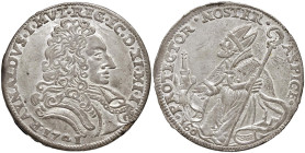 MODENA Rinaldo d’Este (1706-1737) Ducato 1721 - MIR 829/3 AG (g 22,41) Conservazione eccezionale per questa moneta coniata in argento basso e che circ...