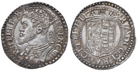 NAPOLI Filippo II (1554-1598) Tarì sigla IBR - Magliocca 39 AG (g 5,94) RR Esemplare di qualità eccezionale, con uno splendido ritratto. Nella nostra ...