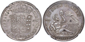 NAPOLI Carlo di Borbone (1734-1759) Piastra 1735 - Nomisma 238 AG Top pop, miglior esemplare slabbato NGC MS 62 cod. 6632616-002

Status: MS 62