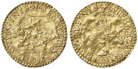 SIENA Repubblica (1404-1555) Scudo 1551 - MIR 559/4 (indicato R/4) AU (g 3,35) RRRR Frattura ed ondulazione del tondello. Di questa tipologia esistono...