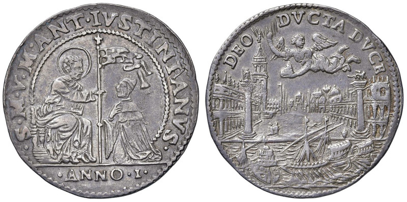 VENEZIA Marc'Antonio Giustinian (1684-1688) Osella A. I - Pa. 167 AG (g 9,62) RR...