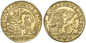 VENEZIA Alvise IV Mocenigo (1763-1778) Ducato in oro da 8 zecchini sigla G M B - Mont. Manca (cfr. 2886 ma con sigla D G) AU (g 27,81) RRRRR Ex Herita...