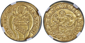 Innocenzo VIII (1484-1492) Macerata - Fiorino di camera - Munt. 33 AU RRR In slab NGC MS 65 cod. 2788741-005

Status: MS 65