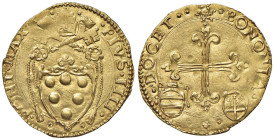 Pio IV (1559-1565) Bologna - Scudo d'oro - Munt. 68 AU (g 3,26) RR Armetta Carafa. Lieve debolezza di conio al D/, ma esemplare di ottima qualita' per...