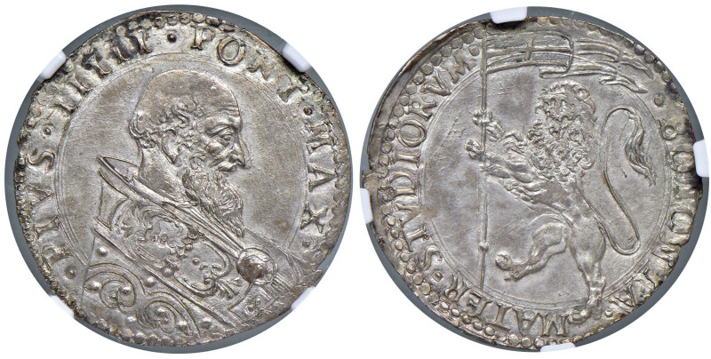 Pio V (1566-1572) Bologna - Bianco - Munt. 49 AG Ex Nomisma 49 lotto 1559. In sl...