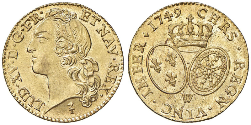 FRANCIA Luigi XV (1715-1774) Luigi d'oro 1749 W - KM 513.22 AU (g 8,14)

Statu...