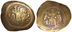 Romano IV (1068-1071) Histamenon Nomisma - Cristo stante di fronte incorona Romano ed Eudocia - R/ I tre imperatori stanti di fronte - Sear 1861 AU (g...