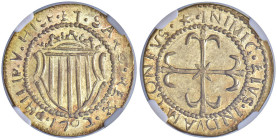 CAGLIARI Filippo V (1700-1719) Scudo d’oro 1702 - MIR 93/2 AU In slab NGC MS 62 cod. 6385790-002

Status: MS 62