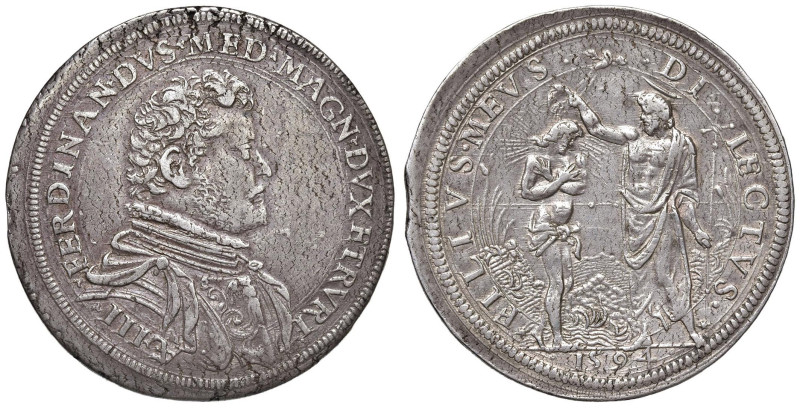 FIRENZE Ferdinando I (1587-1609) Piastra 1594 - MIR 224/7 AG (g 32,69)

Status...