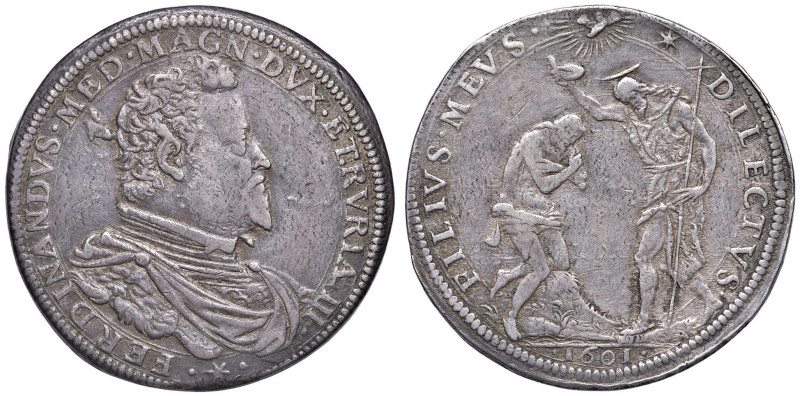 FIRENZE Ferdinando I (1587-1609) Piastra 1601 - MIR 226/1 (indicato R/3) AG (g 3...