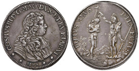 FIRENZE Cosimo III (1670-1723) Piastra 1677 - MIR 326/4 AG (g 31,22) Piccola screpolatura nel campo del D/

Status: BB+