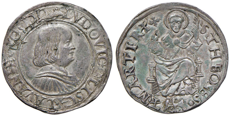 MESSERANO Ludovico II Fieschi (1528-1532) Testone - MIR 691 AG (g 9,26) R Minimo...