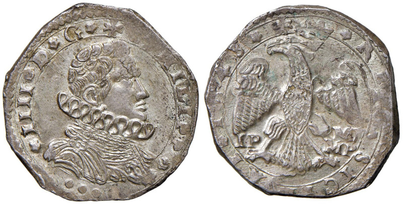 MESSINA Filippo IV (1621-1665) 4 Tarì 1643 - MIR 355/13 AG (g 10,52) Conservazio...